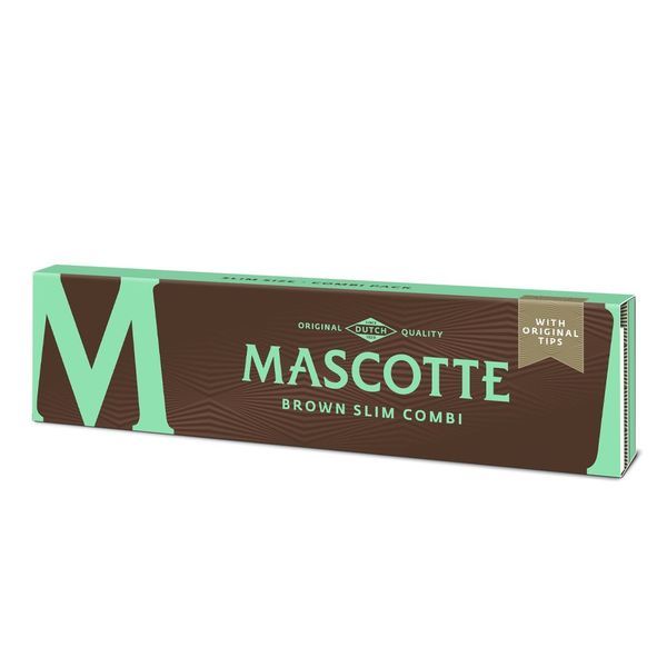 Mascotte Brown Slim Size rullepapir + afrivbare tips
