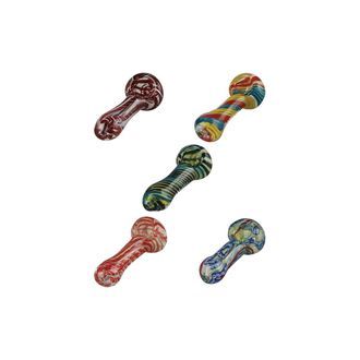 Skeformet pibe med farvet swirl