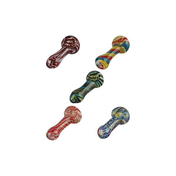 Skeformet pibe med farvet swirl