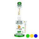 Knap dobbelt honningkage-perkolator bong 16'' (Tsunami Glass)