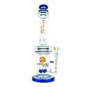 Knap dobbelt honningkage-perkolator bong 16'' (Tsunami Glass)
