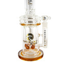 Knap dobbelt honningkage-perkolator bong 16'' (Tsunami Glass)