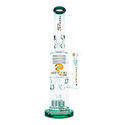 Barrel-brusehoved drum honeycomb bong 20'' (Tsunami Glass)