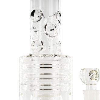 Barrel-brusehoved drum honeycomb bong 20'' (Tsunami Glass)