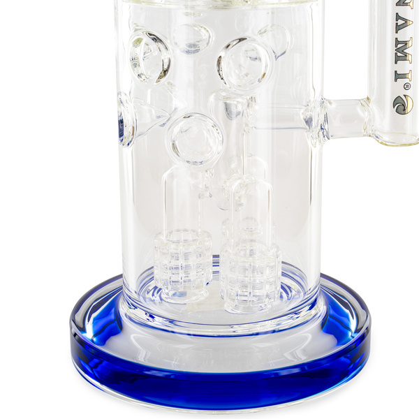Barrel-brusehoved drum honeycomb bong 20'' (Tsunami Glass)