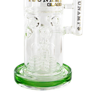 Barrel-brusehoved drum honeycomb bong 20'' (Tsunami Glass)