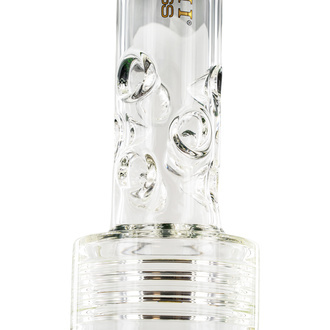 Barrel-brusehoved drum honeycomb bong 20'' (Tsunami Glass)