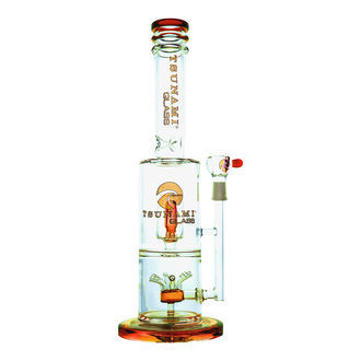 Sprinkler cube-perkolator bong 14'' (Tsunami Glass)