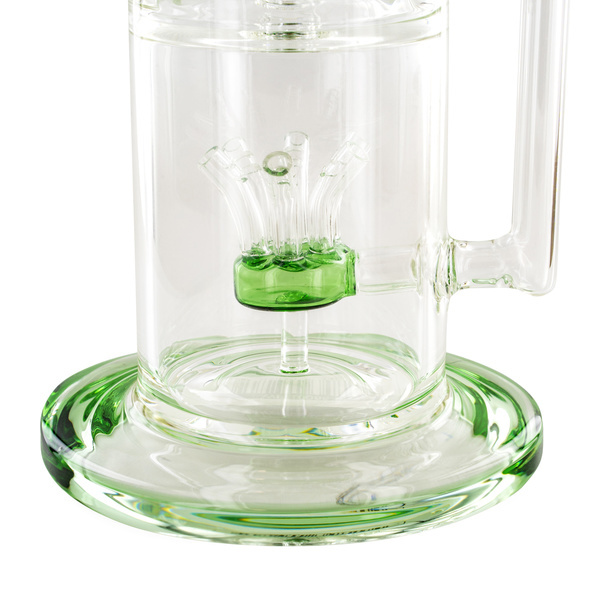 Sprinkler cube-perkolator bong 14'' (Tsunami Glass)