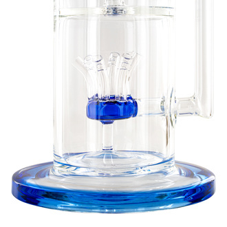Sprinkler cube-perkolator bong 14'' (Tsunami Glass)