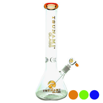 Bong med b&aelig;gerbund og ice catcher 15'' (Tsunami Glass)