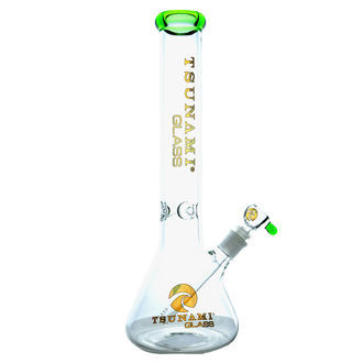 Bong med bægerbund og ice catcher 15'' (Tsunami Glass)