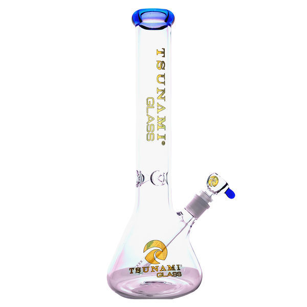 Bong med bægerbund og ice catcher 15'' (Tsunami Glass)