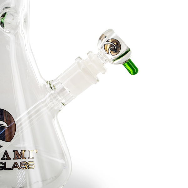 Bong med bægerbund og ice catcher 15'' (Tsunami Glass)