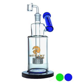 Dab rig med sidehals og showerhead-perkolator 10'' (Tsunami Glass)