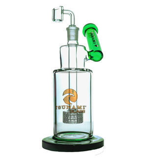 Dab rig med sidehals og showerhead-perkolator 10'' (Tsunami Glass)