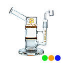 Side neck honey turbine dab rig 9" (Tsunami Glass)
