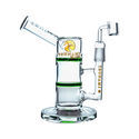 Side neck honey turbine dab rig 9" (Tsunami Glass)