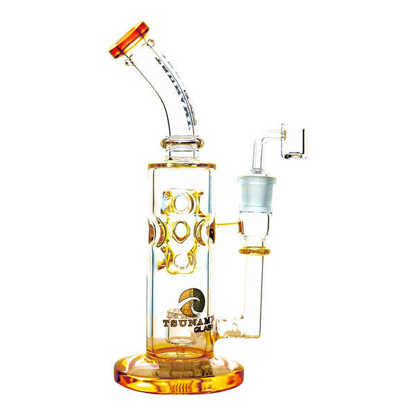 Showerhead Swiss dab rig 11" (Tsunami Glass)