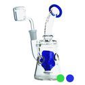 Concentrate-rig med showerhead-perkolator, Swiss, 9'' (Tsunami Glass)