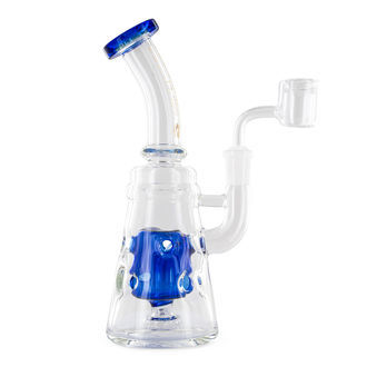 Concentrate-rig med showerhead-perkolator, Swiss, 9'' (Tsunami Glass)