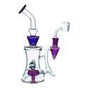 Shower Head Pyramid dab rig 10" (Tsunami Glass)