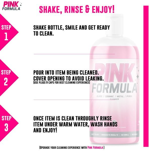 Ikke-slibende glasrens 16 oz (pink formula)