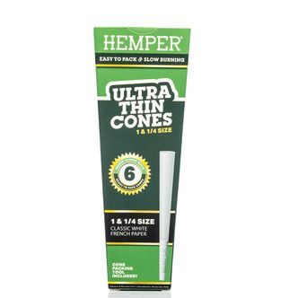 Hemper ultratynde hvide 1&frac14; cones