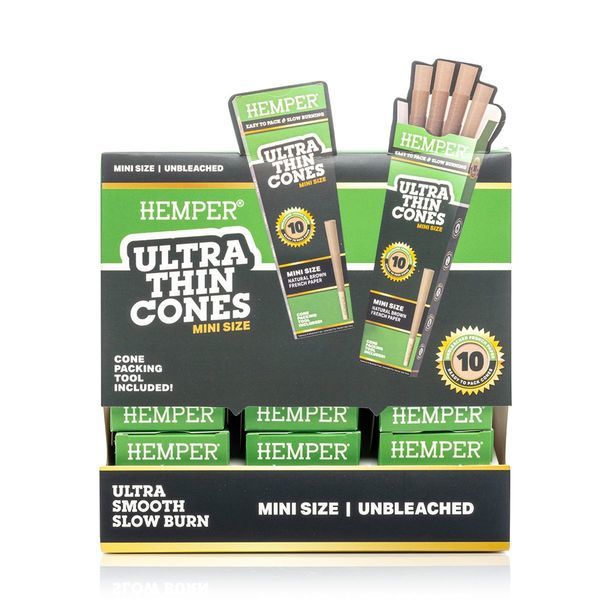 Hemper ultratynde brune mini-cones