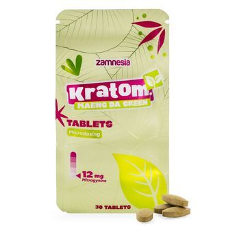 Kratom mikrodoseringstabletter - Maeng Da Green (Zamnesia)