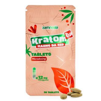 Kratom-mikrodoseringstabletter - Maeng Da Red (Zamnesia)