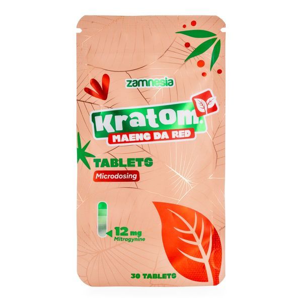 Kratom-mikrodoseringstabletter - Maeng Da Red (Zamnesia)