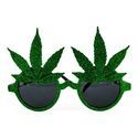 Solbriller med ganja-blad