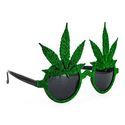 Solbriller med ganja-blad