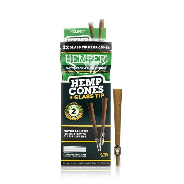 King Size cones + glastips 2-pak (Hemper)