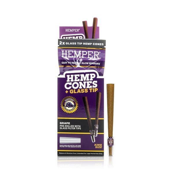 King Size cones + glastips 2-pak (Hemper)