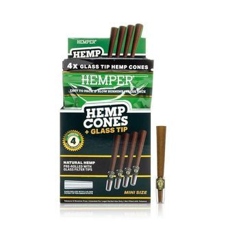 Hampcones 1&frac14; + glastip 4-pak (Hemper)