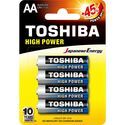 Toshiba alkaliske AA-batterier