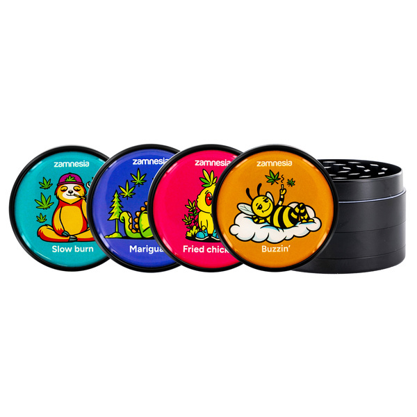 Puff Pals metalgrinder-kollektion (Zamnesia) – 4-delt Ø63 mm