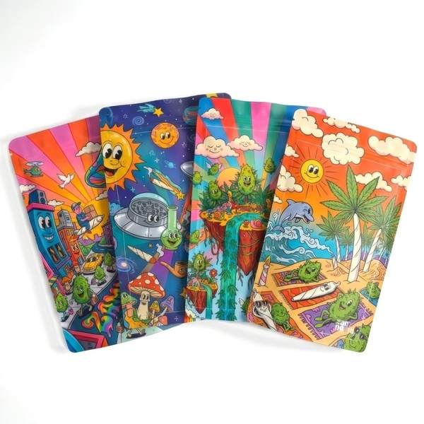 Trippy Toons Z-Lock Stash Bag (Ekstra Stor)