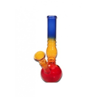 Lige glasbong i rasta-design