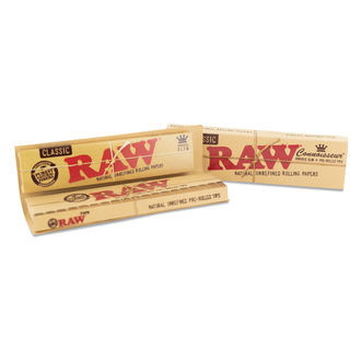 RAW Connoisseur-rullepapir i King Size med forrullede tips