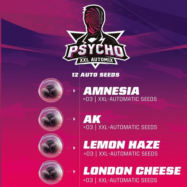 Psycho XXL Auto MIX (BSF Seeds) Feminiserede