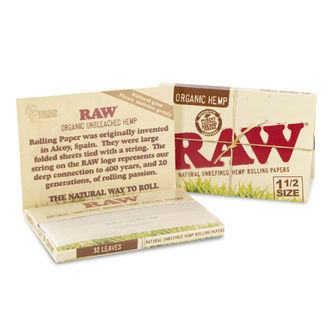 RAW &oslash;kologiske hamp-rullepapirer 1 1/2