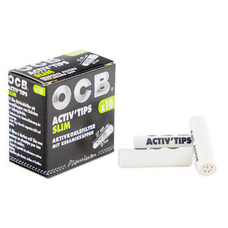 OCB Activ'Tips Slim filtre med aktivt kul