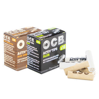OCB Activ'Tips Slim filtre med aktivt kul