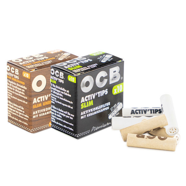 OCB Activ'Tips Slim filtre med aktivt kul