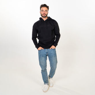 Zamnesia hoodie med broderi | Sort
