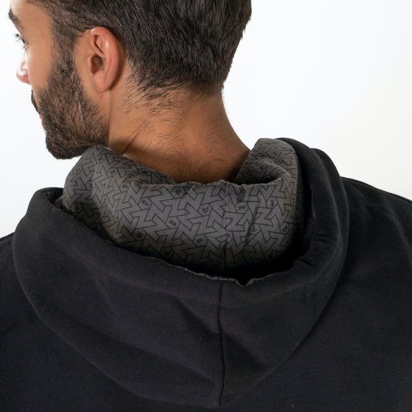 Zamnesia hoodie med broderi | Sort