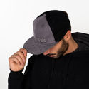 Zamnesia snapback-kasket grå